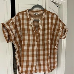 Popover Shirt in Double-Faced Gingham